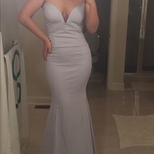 Dusty Lavender Mermaid Sleeveless Prom Dress